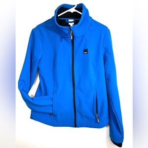 Bench blue black full zip lightweight softshell jacket ladies XL A-461